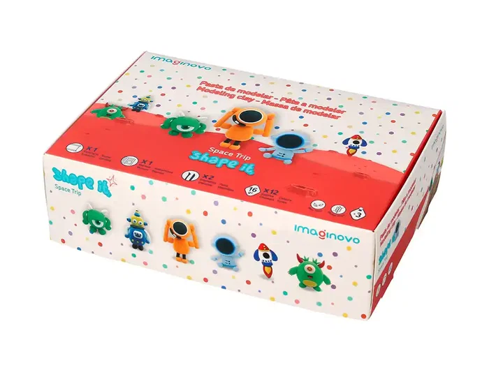 Imaginovo Shape It Space Trip Pasta de Modelar Set 12 Colores Secado al Aire Herramientas e Instrucciones Imaginovo Shape It Space Trip Pasta de Modelar Set 12 Colores Secado al Aire Herramientas e Instrucciones
