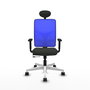 PIQUERAS Y CRESPO Silla de oficina Motilla con mecanismo Sincro/Traslack, Azul y Negro