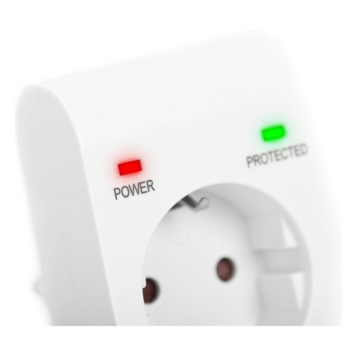 Digitus Adaptador de protección contra sobretensión Blanco