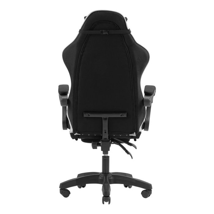Mars Gaming Silla Gamer MGCXFGRBL Negra y Blanca Reclinable Reposabrazos Ajustable Reposapiés con Cojines