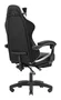 Mars Gaming MGC-X Silla Gaming Ergonómica Reclinable con Reposapiés Extensible, Cojines Lumbar y Cervical - Negro y Blanco