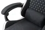 Mars Gaming MGC-X Silla Gaming Ergonómica Reclinable con Reposapiés Extensible, Cojines Lumbar y Cervical - Negro y Blanco