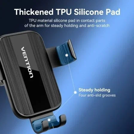 Vention Soporte de coche para Smartphone, modelo KCTB0, color Negro