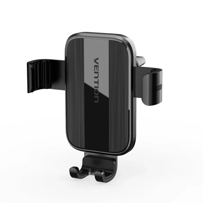 Vention KCTB0 Soporte Pasivo para Smartphone de Coche con Sujeción Automática y Clip para Rejilla de Ventilación - Negro, Compatible Teléfonos 4.7" a 7.2"