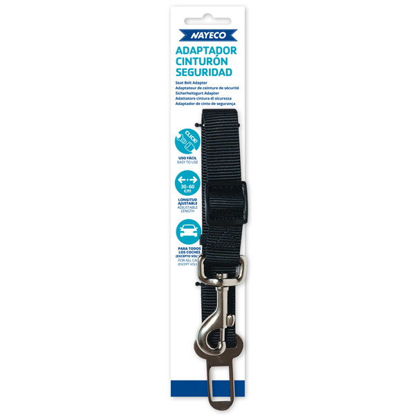 Nayeco Adaptador de Cinturón de Seguridad 25mm Negro Nayeco Adaptador de Cinturón de Seguridad 25mm Negro