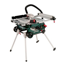 Metabo TS 216 Sierra Circular de Mesa 1500W 5000 RPM, Disco 216 mm, Corte 4.3 cm a 45°, Corte Máx 6.3 cm, Ancho Corte Guía 42.5 cm, Incluye Soporte