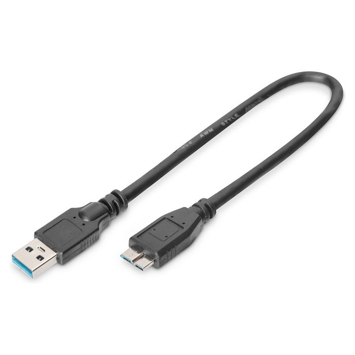 Digitus Cable USB 3.2 Gen 1 (3.1 Gen 1) USB-A Macho a Micro-USB B Macho, 0.25 m, Longitud 25 cm, Negro Digitus Cable USB 3.2 Gen 1 (3.1 Gen 1) USB-A Macho a Micro-USB B Macho, 0.25 m, Longitud 25 cm, Negro