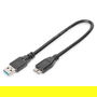 Digitus Cable USB 3.2 Gen 1 (3.1 Gen 1) USB-A Macho a Micro-USB B Macho, 0.25 m, Longitud 25 cm, Negro