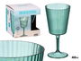 Leknes Copa Rayas Verde 400 ml con dimensiones 9x18.5x9 cm (Set de 24)