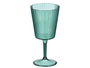 Leknes Copa Rayas Verde 400 ml con dimensiones 9x18.5x9 cm (Set de 24)