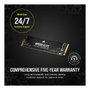 Corsair MP600 ELITE 2TB M.2 2280 PCIe 4.0 x4 NVMe SSD - Cifrado AES 256-bit (CSSD-F2000GBMP600ENH)