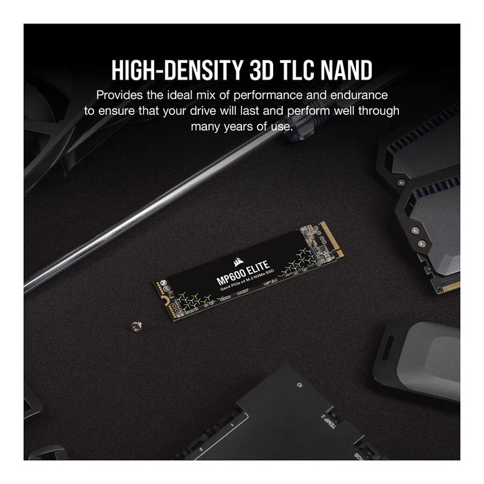 Corsair MP600 ELITE 2TB M.2 2280 PCIe 4.0 x4 NVMe SSD - Cifrado AES 256-bit (CSSD-F2000GBMP600ENH)