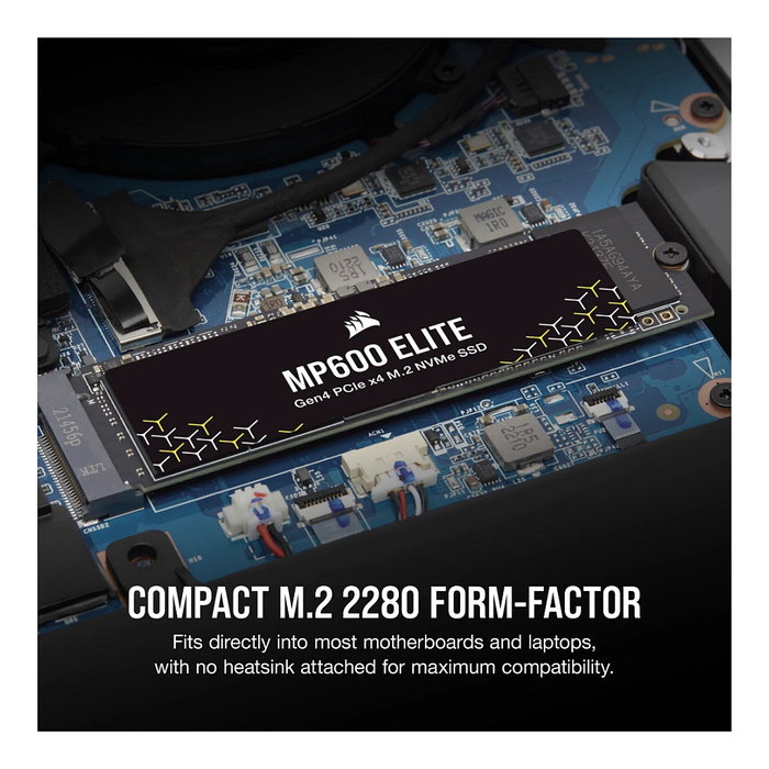 Corsair MP600 ELITE 2TB M.2 2280 PCIe 4.0 x4 NVMe SSD - Cifrado AES 256-bit (CSSD-F2000GBMP600ENH)