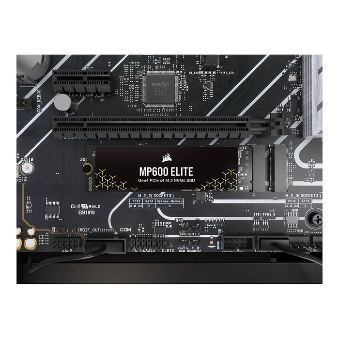 Corsair MP600 ELITE 2TB M.2 2280 PCIe 4.0 x4 NVMe SSD - Cifrado AES 256-bit (CSSD-F2000GBMP600ENH)