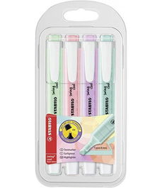 Stabilo Swing Cool Marcador Fluorescente Pastel, Blíster 4 Ud