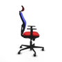 PIQUERAS Y CRESPO Silla de oficina Jorquera con mecanismo Sincro, Rojo y Azul