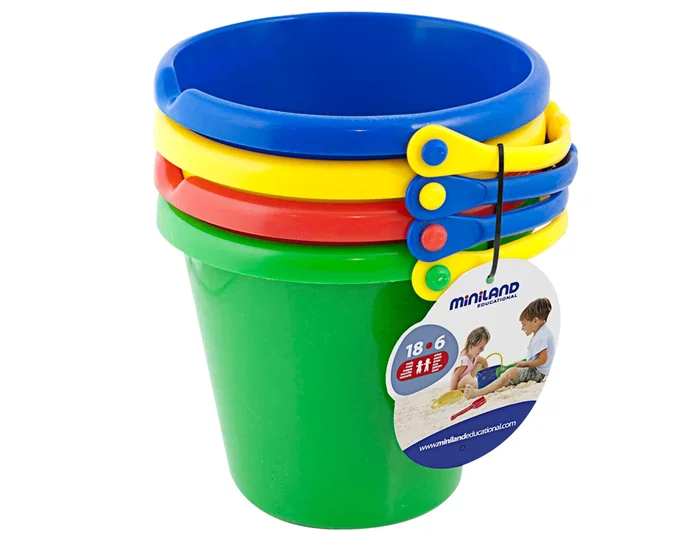 Miniland Juego Cubo Set 4 Unidades Arena y Nieve Máxima Resistencia Durabilidad Uso Colectivo