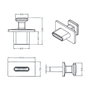 DeLOCK 64015 Cubierta antipolvo para USB Tipo C, 10 unidades, Negro