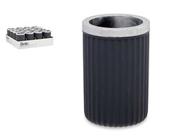 Berilo Vaso Multiuso Plástico Antracita 7.5x11.5x7.5 cm (Set de 32)
