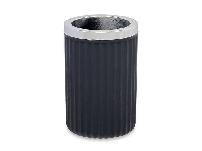 Berilo Vaso Multiuso Plástico Antracita 7.5x11.5x7.5 cm (Set de 32)