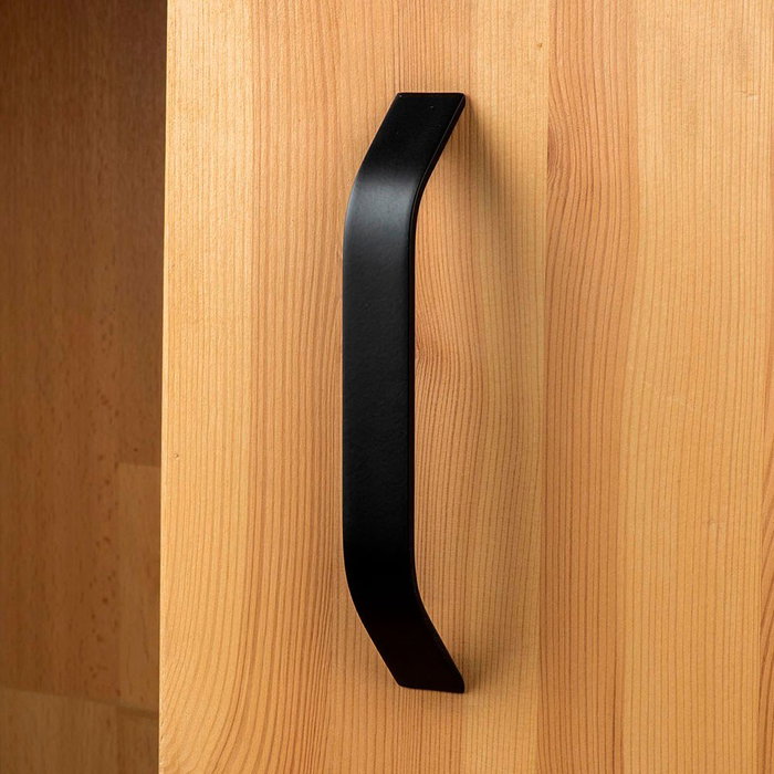 Rei Tirador de Mueble Tipo Asa Modelo 2267, Aluminio Negro Mate, Distancia 160 mm, 180x25x30 mm Rei Tirador de Mueble Tipo Asa Modelo 2267, Aluminio Negro Mate, Distancia 160 mm, 180x25x30 mm