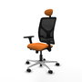 PIQUERAS Y CRESPO Silla de oficina Motilla Naranja y Negro
