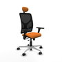 PIQUERAS Y CRESPO Silla de oficina Motilla Naranja y Negro