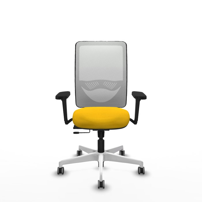 PIQUERAS Y CRESPO Silla de oficina Zulema con mecanismo Sincro/Traslack, Amarillo y Blanco PIQUERAS Y CRESPO Silla de oficina Zulema con mecanismo Sincro/Traslack, Amarillo y Blanco