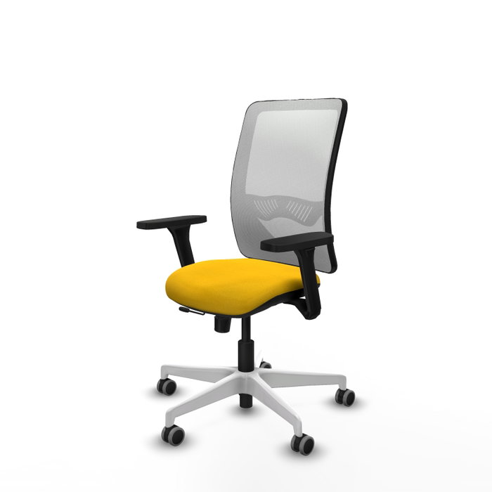 PIQUERAS Y CRESPO Silla de oficina Zulema con mecanismo Sincro/Traslack, Amarillo y Blanco PIQUERAS Y CRESPO Silla de oficina Zulema con mecanismo Sincro/Traslack, Amarillo y Blanco