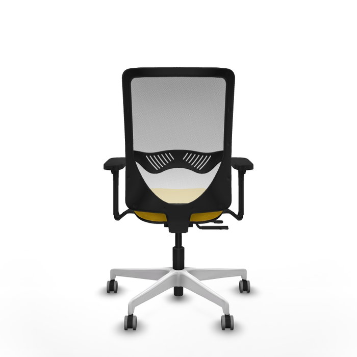 PIQUERAS Y CRESPO Silla de oficina Zulema con mecanismo Sincro/Traslack, Amarillo y Blanco PIQUERAS Y CRESPO Silla de oficina Zulema con mecanismo Sincro/Traslack, Amarillo y Blanco
