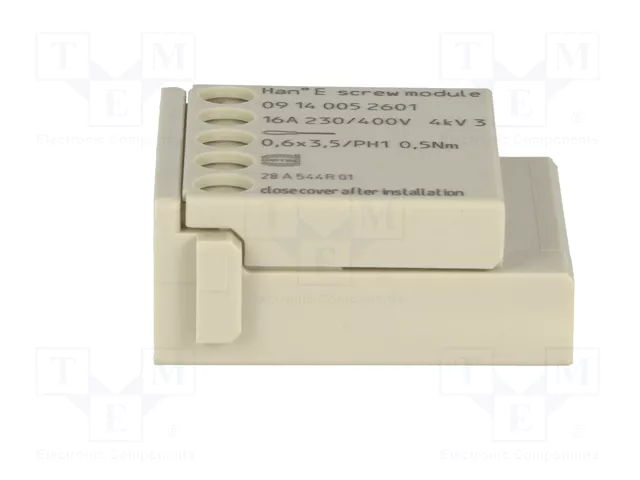 HARTING Han E Screw module-M módulo macho HDC 5 pines
