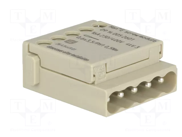 HARTING Han E Screw module-M módulo macho HDC 5 pines