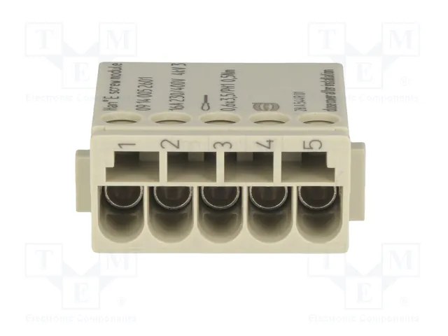 HARTING Han E Screw module-M módulo macho HDC 5 pines