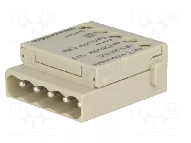 HARTING Han E Screw module-M módulo macho HDC 5 pines