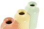 DKD Home Decor Jarrón Básico Beige Verde 3 Unidades 9 x 19 x 9 cm