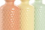 DKD Home Decor Jarrón Básico Beige Verde 3 Unidades 9 x 19 x 9 cm