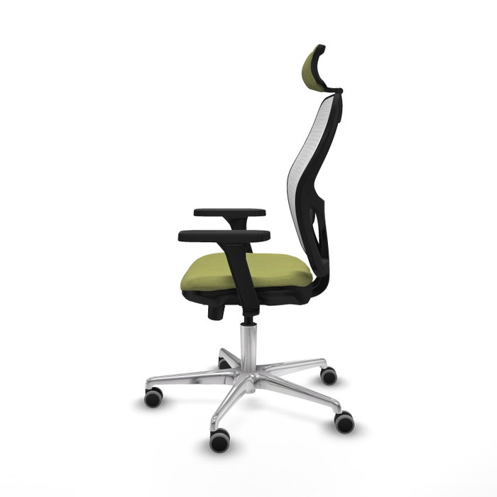 PIQUERAS Y CRESPO Silla de oficina Jorquera con mecanismo Sincro/Traslack Verde oliva y Blanco PIQUERAS Y CRESPO Silla de oficina Jorquera con mecanismo Sincro/Traslack Verde oliva y Blanco