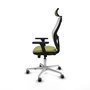 PIQUERAS Y CRESPO Silla de oficina Jorquera con mecanismo Sincro/Traslack Verde oliva y Blanco