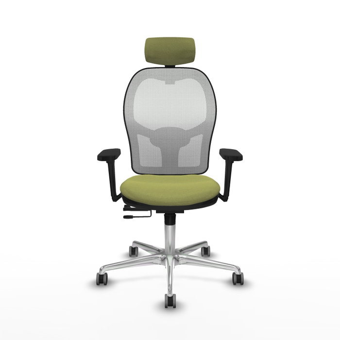 PIQUERAS Y CRESPO Silla de oficina Jorquera con mecanismo Sincro/Traslack Verde oliva y Blanco PIQUERAS Y CRESPO Silla de oficina Jorquera con mecanismo Sincro/Traslack Verde oliva y Blanco