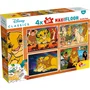 Liscianigiochi LIS8008324109753 - Rompecabezas MaxiFloor El Rey León, 4 Puzzles de 48 Piezas, Juguete para Niños +4 años