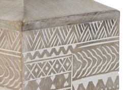 DKD Home Decor Jarron Colonial Blanco Natural 18 x 30.5 x 18 cm Mango