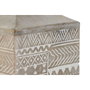 DKD Home Decor Jarrón Mango con Cenefa Blanco y Natural 18x18x30,5 cm