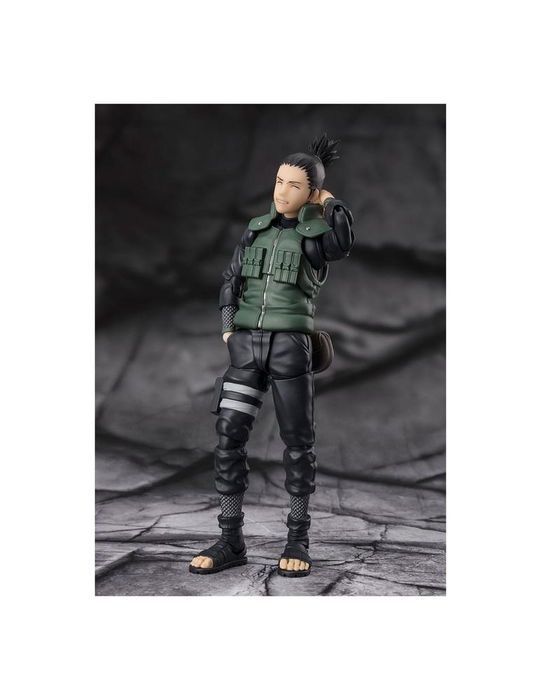 Tamashii Nations S.H. Figuarts Naruto Shippuden Shikamaru Nara Figura Articulada 14.5 cm con 6 Manos y 4 Expresiones Intercambiables