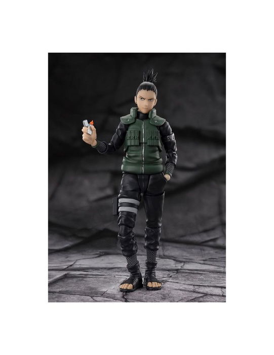 Tamashii Nations S.H. Figuarts Naruto Shippuden Shikamaru Nara Figura Articulada 14.5 cm con 6 Manos y 4 Expresiones Intercambiables