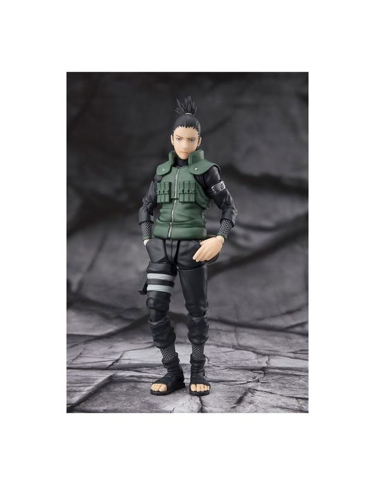 Tamashii Nations S.H. Figuarts Naruto Shippuden Shikamaru Nara Figura Articulada 14.5 cm con 6 Manos y 4 Expresiones Intercambiables