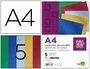 Liderpapel Cartulina A4 235 g/m2 Metalizada 5 Colores Surtidos Paquete 50 Hojas Manualidades y Cartelería