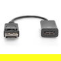 Digitus Adaptador/Convertidor Activo DisplayPort a HDMI, 0.2m