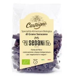 CASTAGNO Sedanis Pasta de Trigo Sarraceno Integral 250g Ecológica - Elaborada en Italia