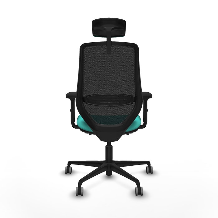 PIQUERAS Y CRESPO Silla de oficina Mardos con mecanismo Sincro/Traslack, Turquesa y Negro
