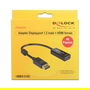 DeLOCK 62609 Cable Adaptador DisplayPort 1.2 Macho a HDMI Hembra Negro 4K Pasivo 0.2m